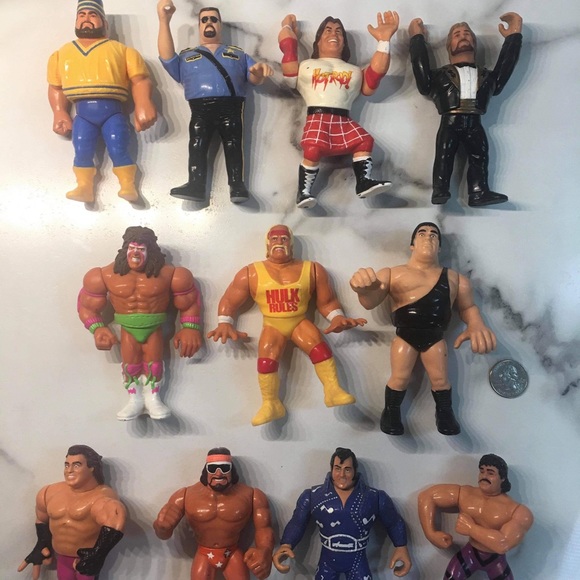 antique wrestling figures
